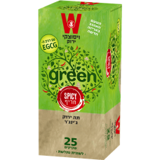 Зеленый чай с имбирем и специями Spicy ginger green tea Wissotzky 15 пак*1.5 гр